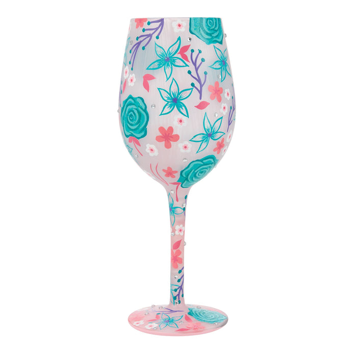 Fancy Florals Wine Glass