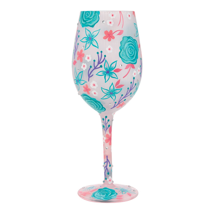 Fancy Florals Wine Glass
