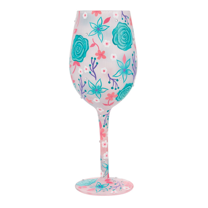 Fancy Florals Wine Glass