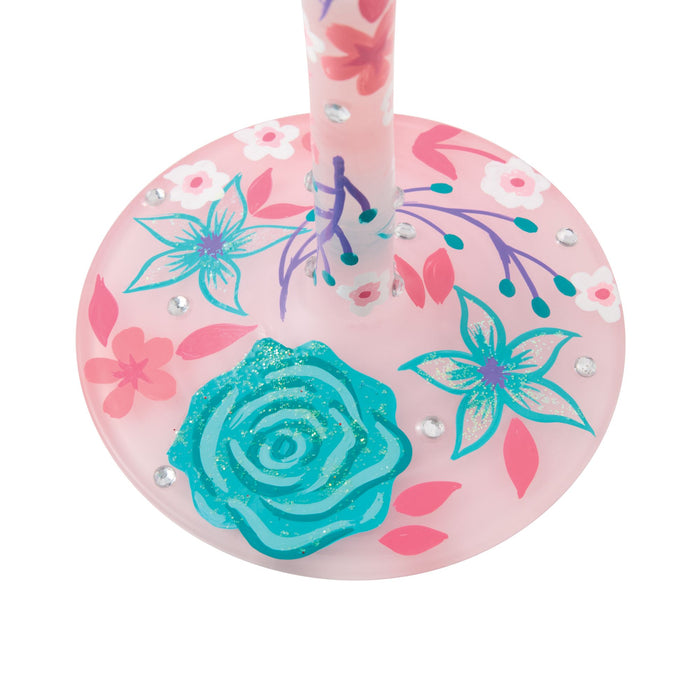 Fancy Florals Wine Glass