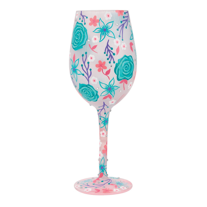 Fancy Florals Wine Glass