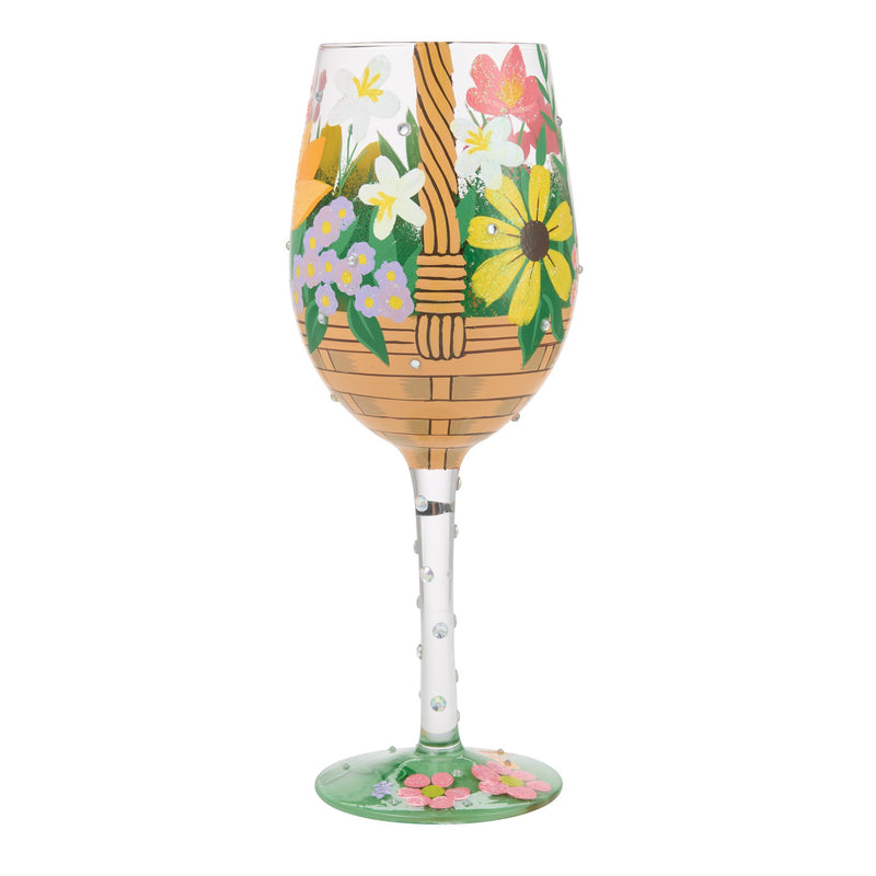 Basket Bouquet Wine Glass