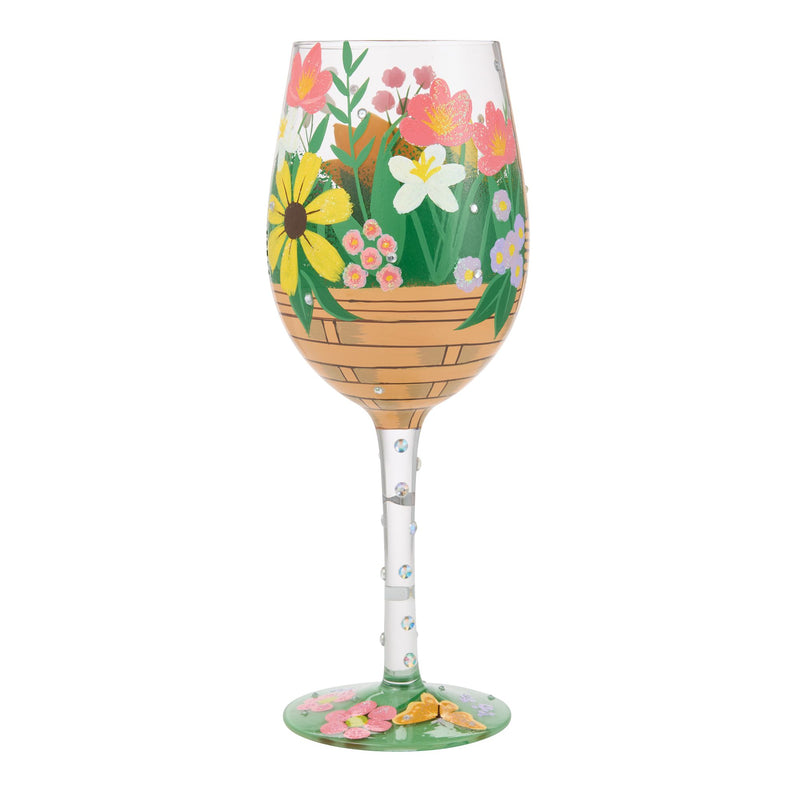 Basket Bouquet Wine Glass