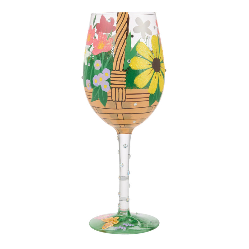 Basket Bouquet Wine Glass