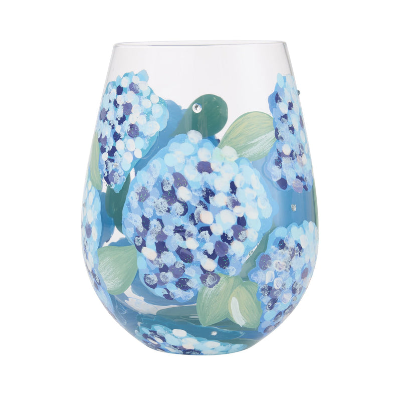 Hydrangea Stemless Wine Glass