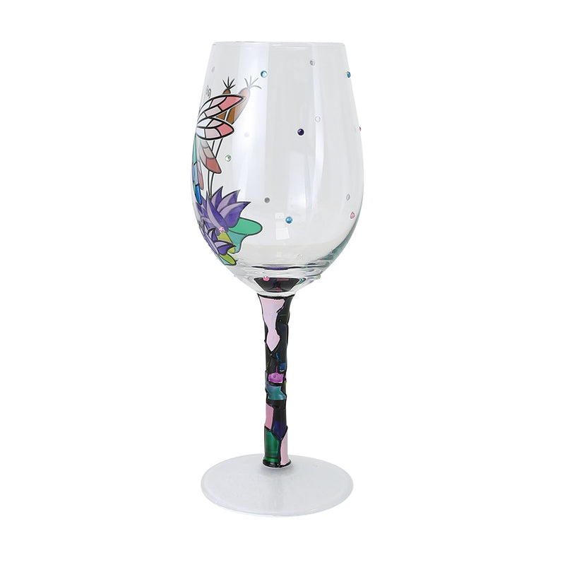 Dragonfly Gems Wine Glass