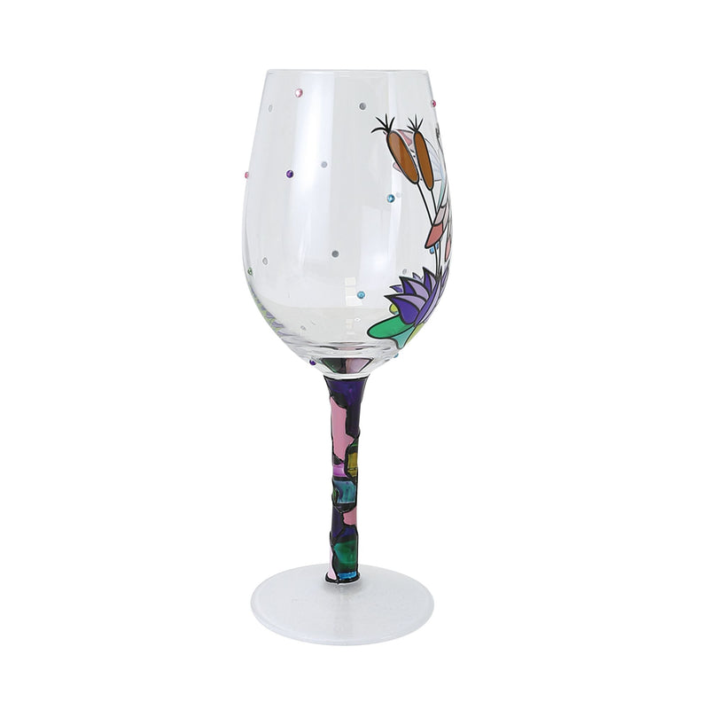 Dragonfly Gems Wine Glass