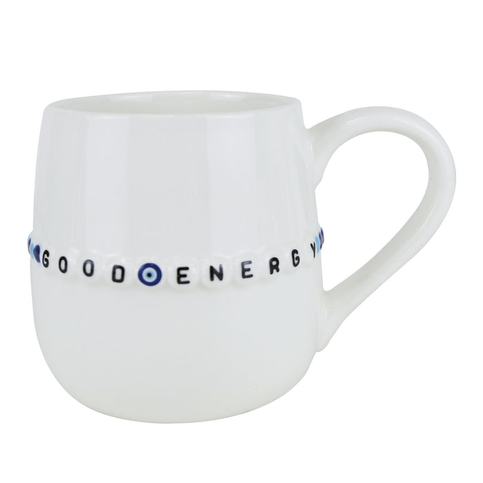 Good Energy Beaded Scupted Mug