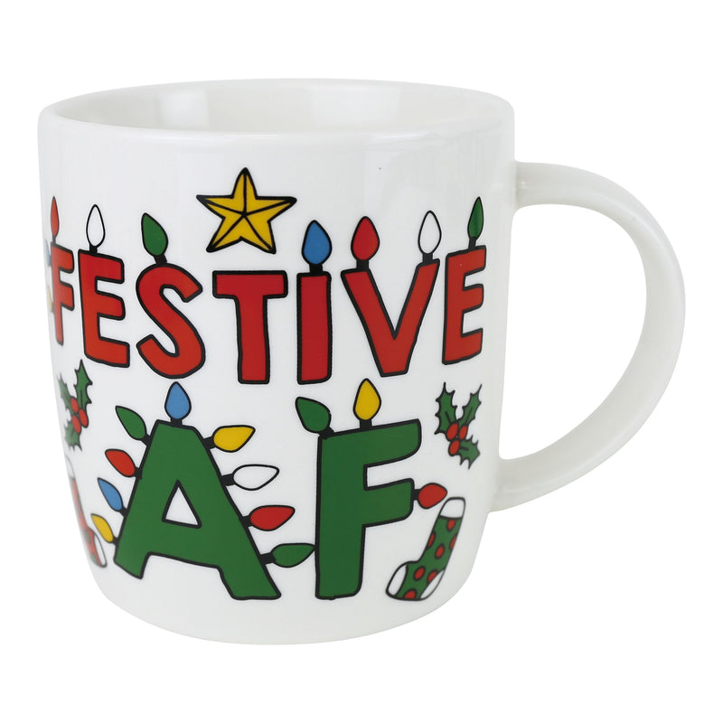 Festive AF Mug with Glasses