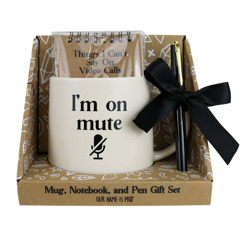 Mute Mug Notepad Pen Set