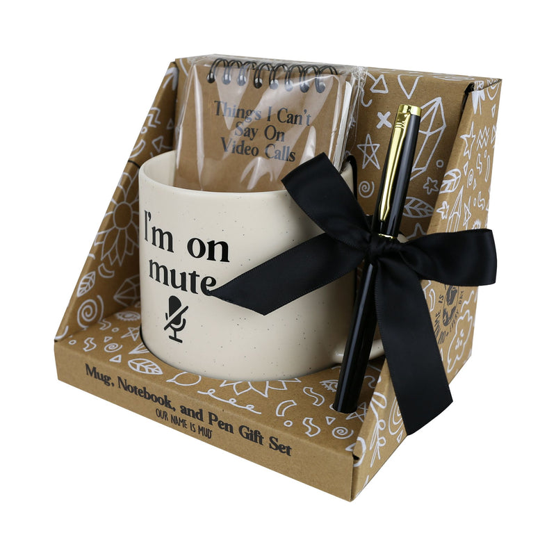 Mute Mug Notepad Pen Set