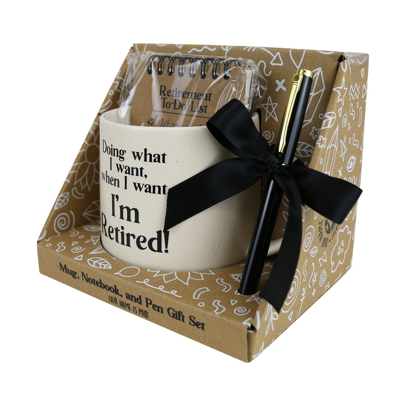 Retired Mug Notepad Pen Set