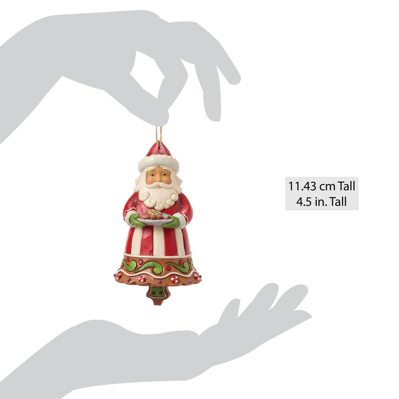 Gingerbread Santa Bell Orn