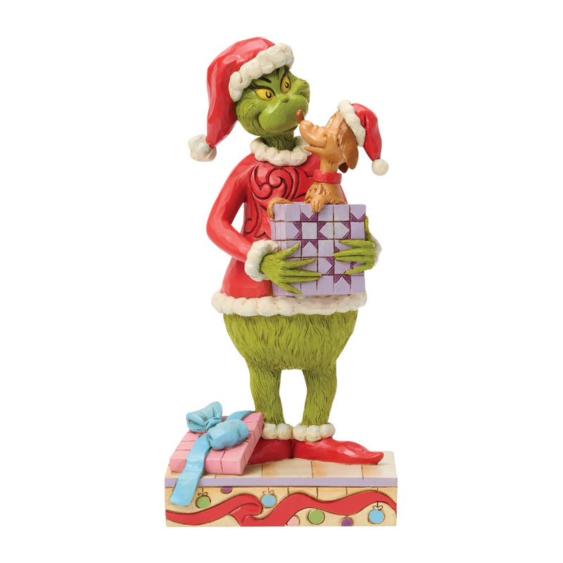 Grinch Holding Gift with Max