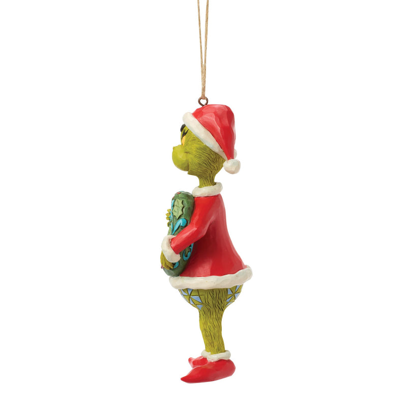 Grinch with Dated 2026 Wreath