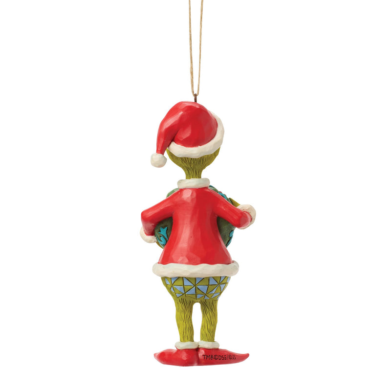 Grinch with Dated 2026 Wreath