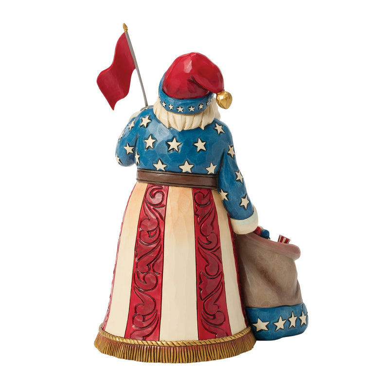 Patriotic Santa w/ Flag Fig