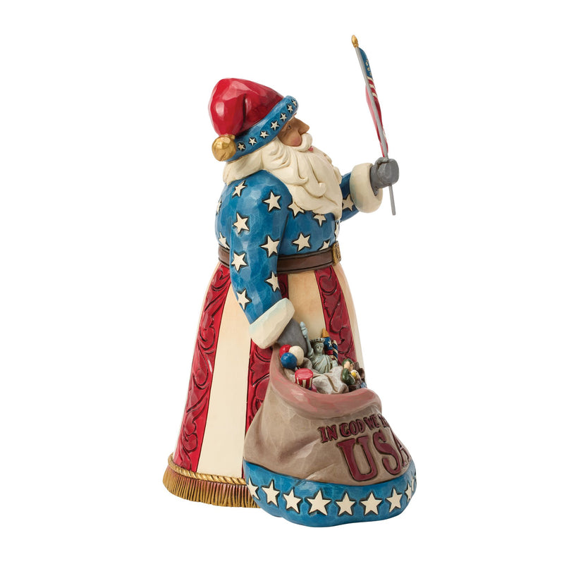 Patriotic Santa w/ Flag Fig