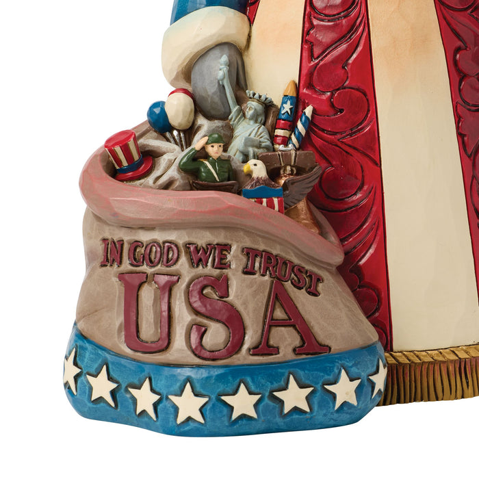 Patriotic Santa w/ Flag Fig