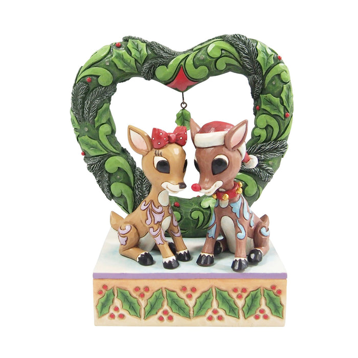 Rudolph &Clarice Heart Wreathe