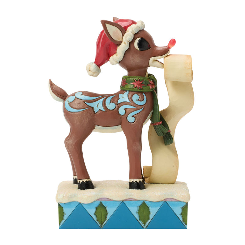 Rudolph with List in Mouth