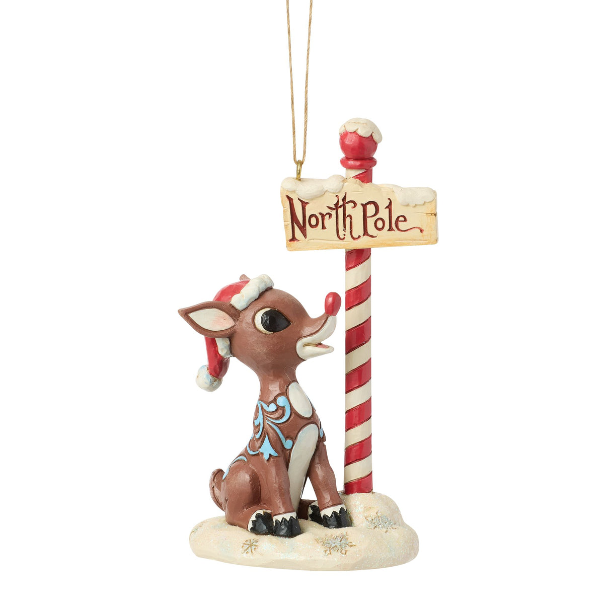 Rudolph by North Pole Sign H/O — Enesco Gift Shop