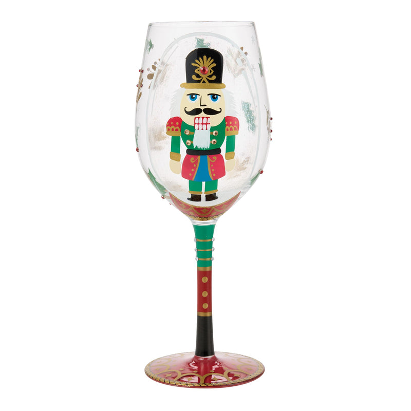 Nutcracker Snow Globe Wine