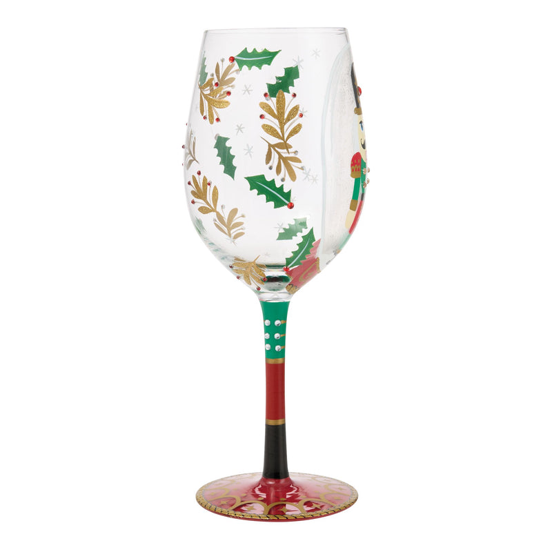 Nutcracker Snow Globe Wine