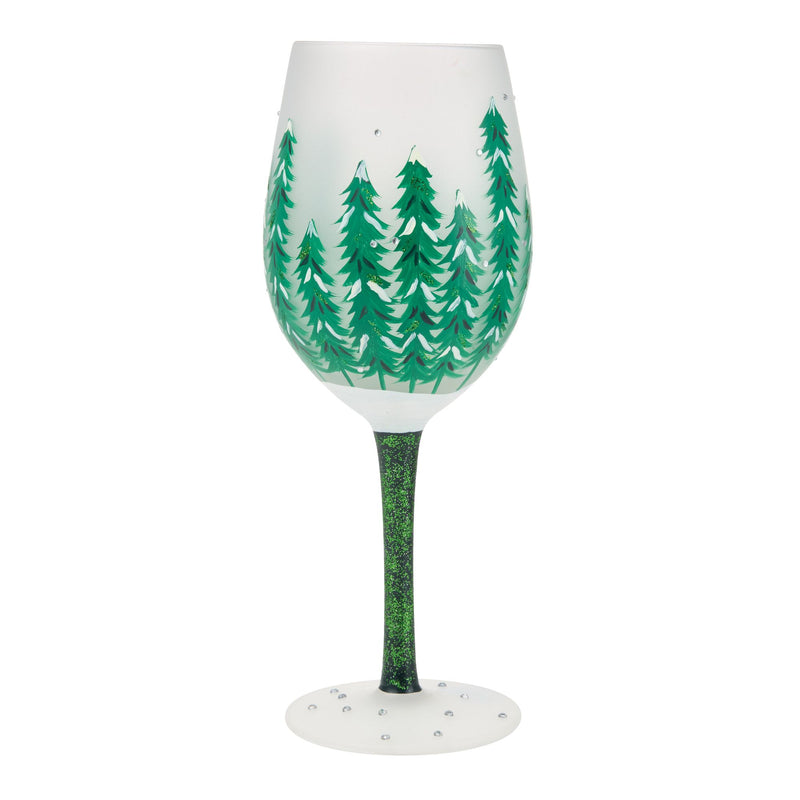 Emerald Holidays Wine Glass