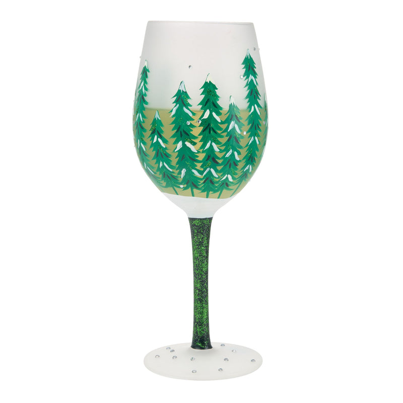 Emerald Holidays Wine Glass