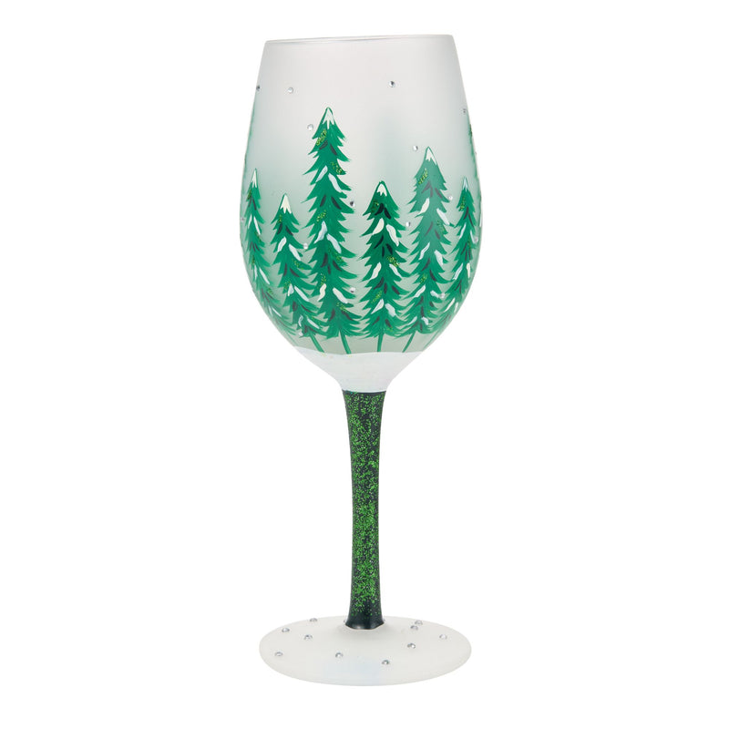 Emerald Holidays Wine Glass