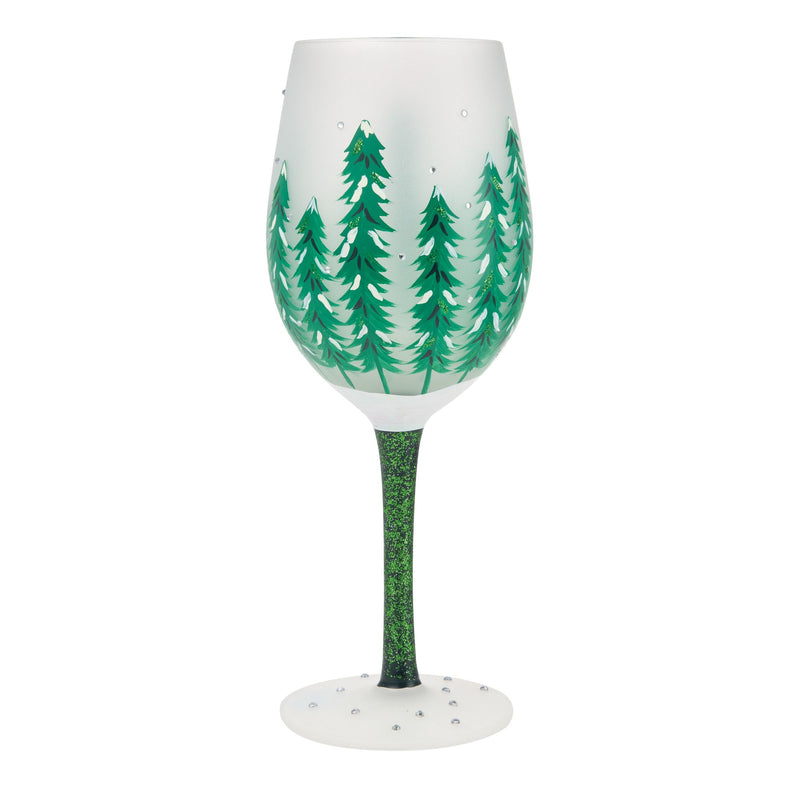 Emerald Holidays Wine Glass