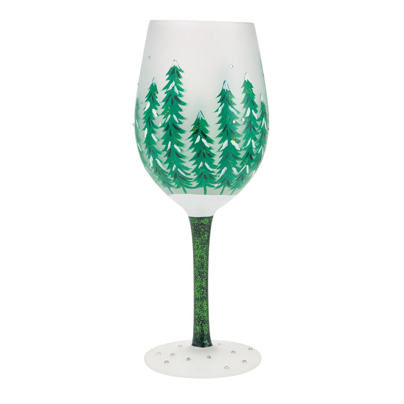 Emerald Holidays Wine Glass