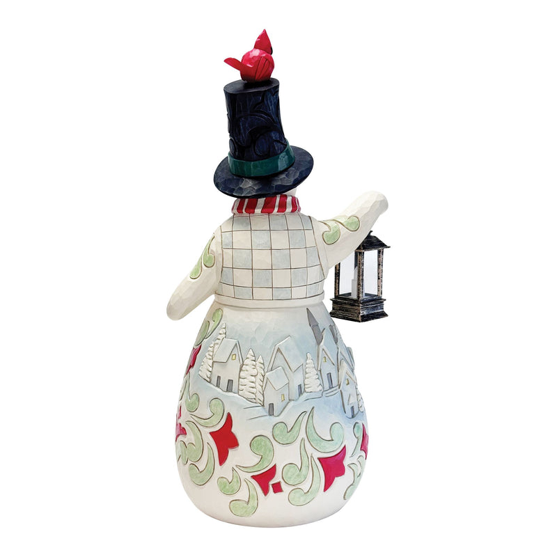 Snowman LED Candle Statue