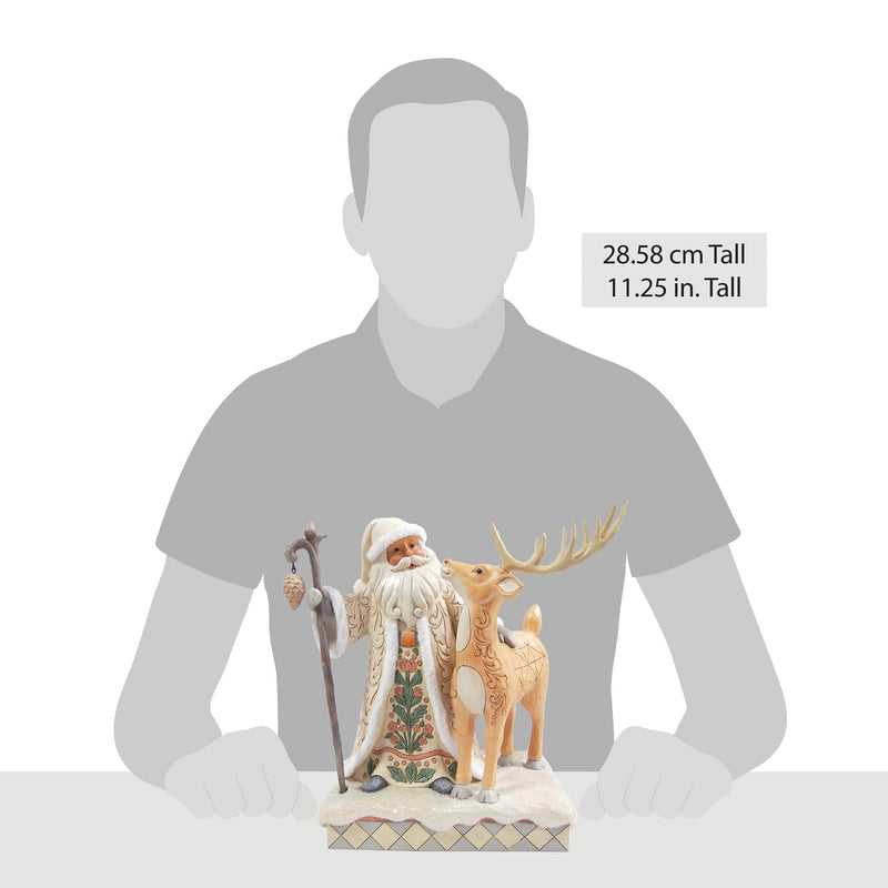 Wdlnd Santa with Buck Figurine