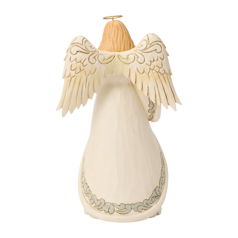 Wdlnd Angel with Dove Figurine