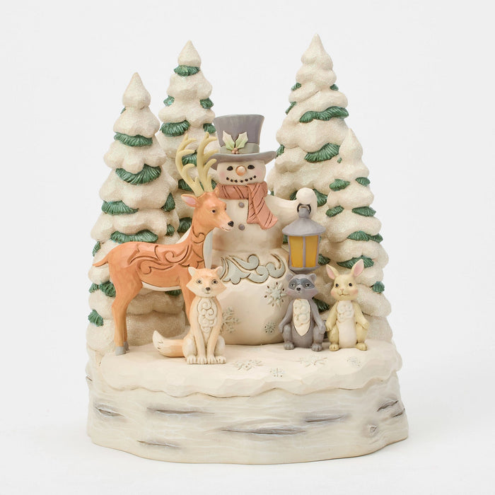 Wdlnd Snowman with Forest Fig