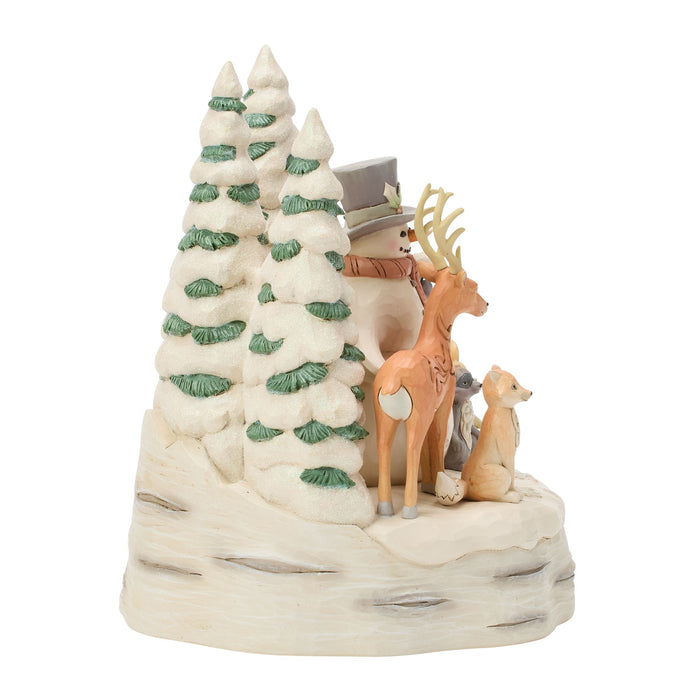 Wdlnd Snowman with Forest Fig