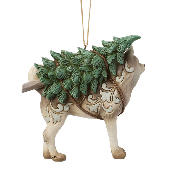 Wdlnd Husky with Tree Ornament