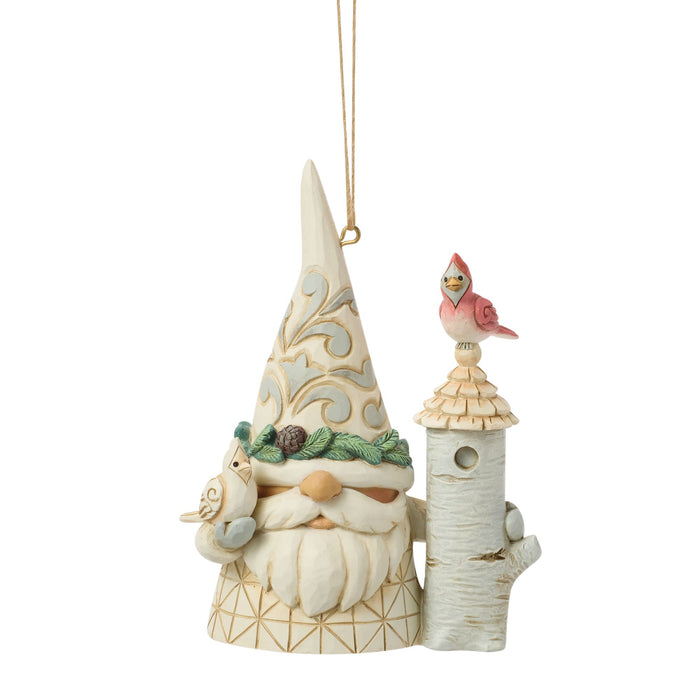 Wdlnd Gnome with Birdhouse Orn