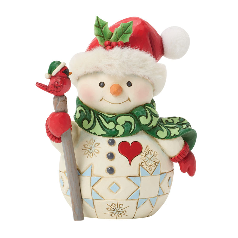 Snowman Bird on Stick Pint