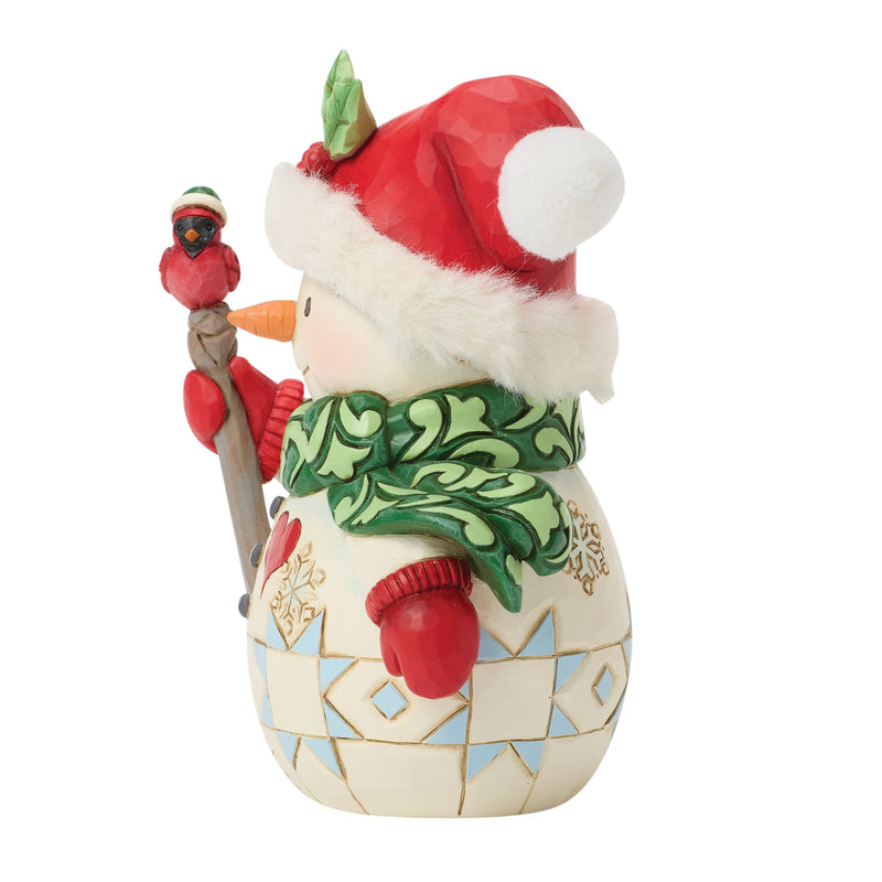 Snowman Bird on Stick Pint
