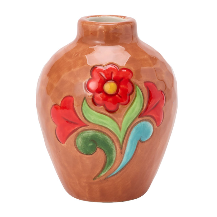 Terracotta with Floral Vase