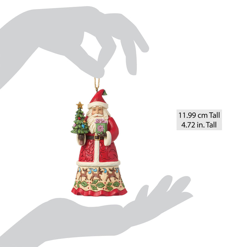 Santa With Gifts Ornament