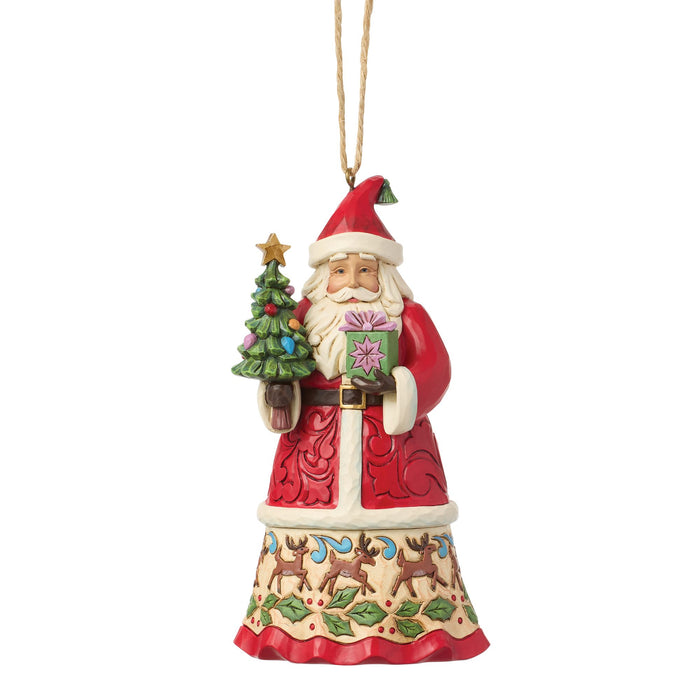 Santa With Gifts Ornament