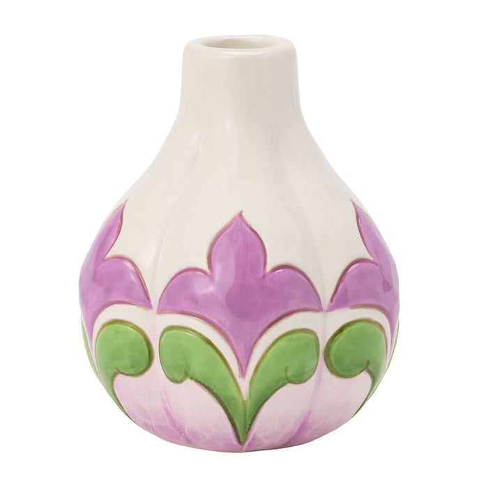 White with Floral Vase