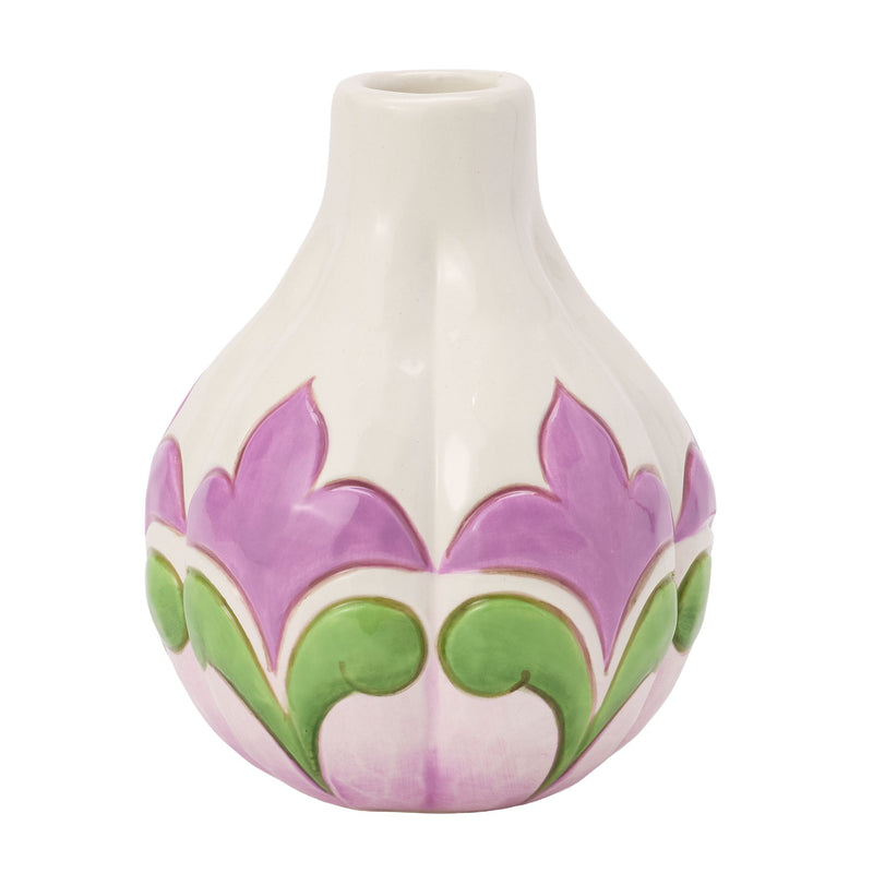 White with Floral Vase