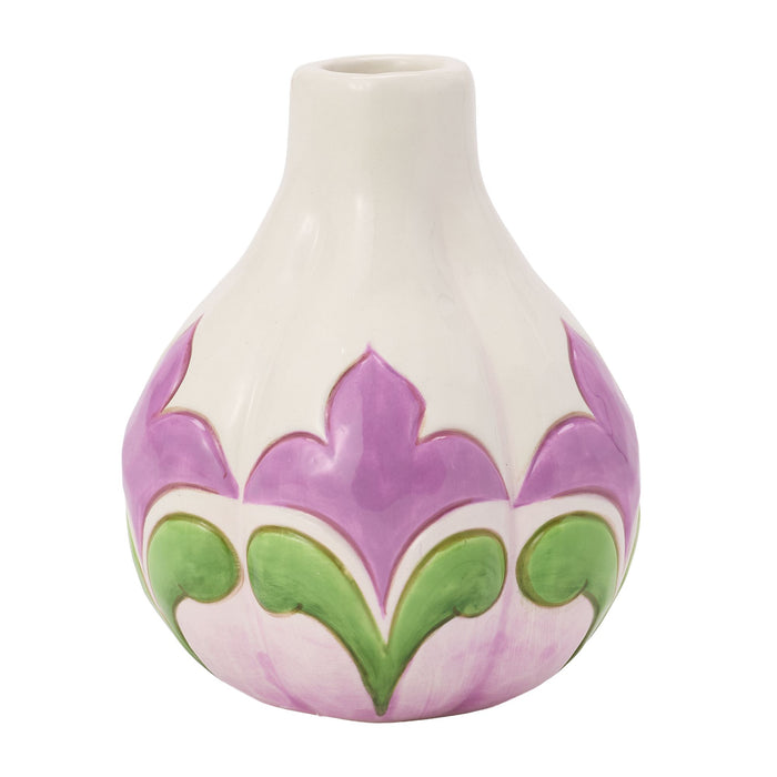 White with Floral Vase