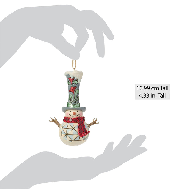 Snowman Tall Top Hat Ornament