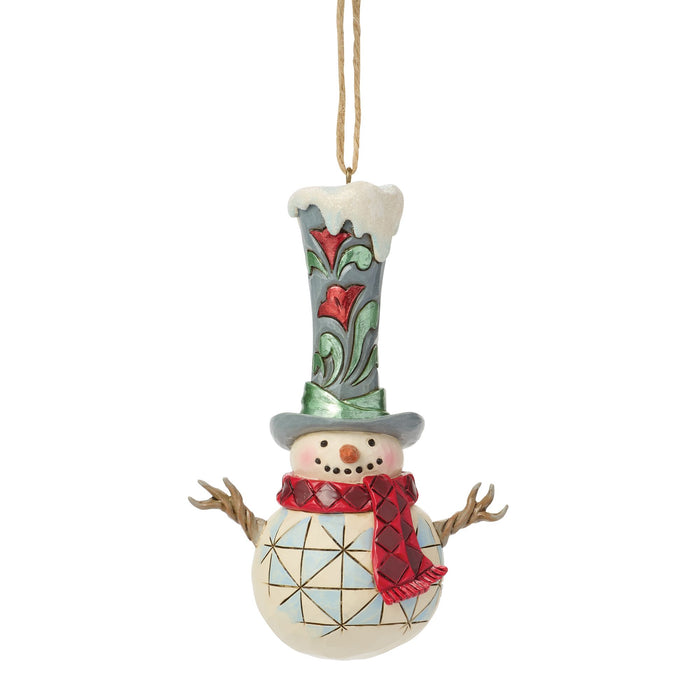 Snowman Tall Top Hat Ornament